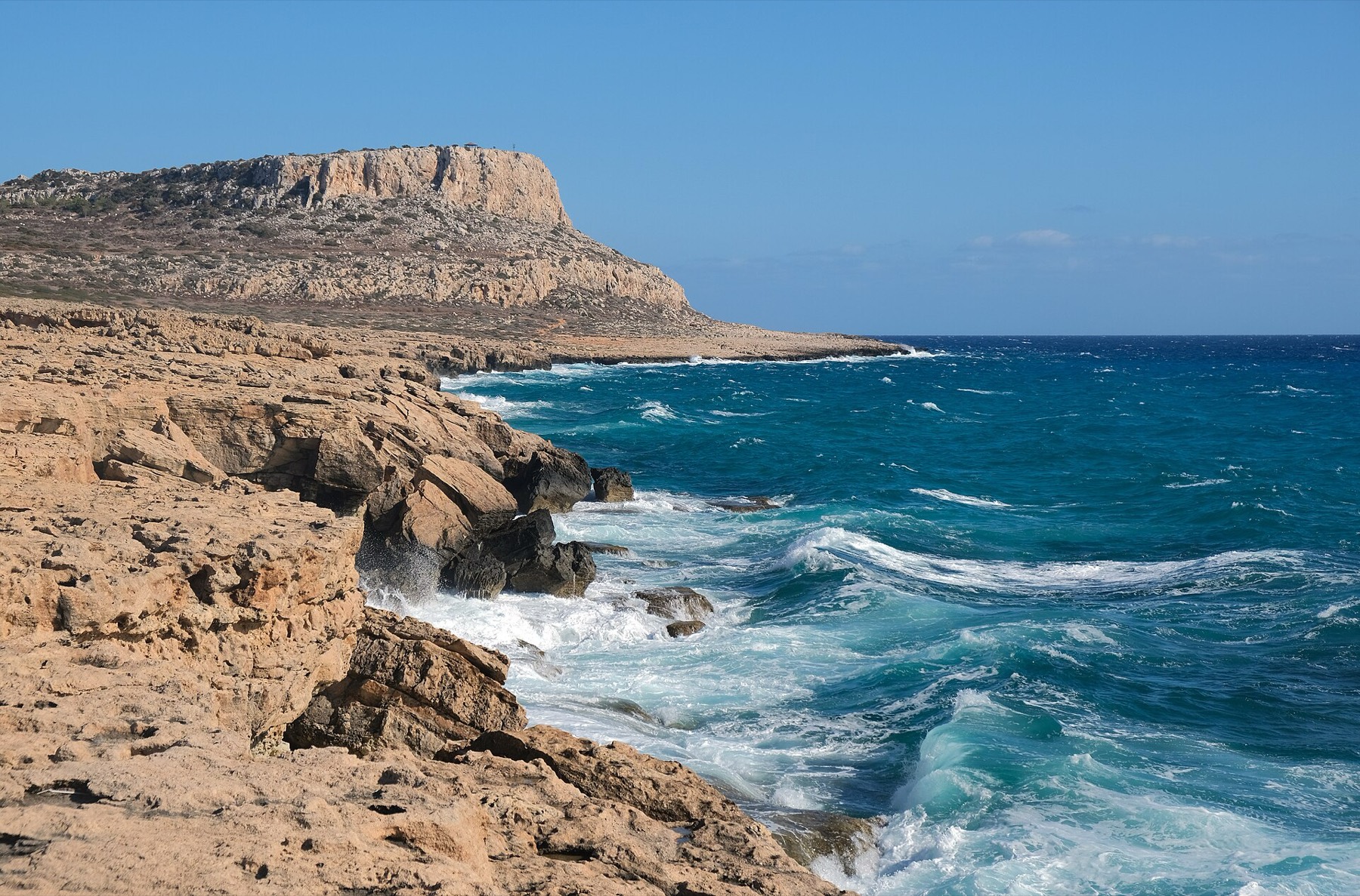 The sea cliffs at Cape Greco